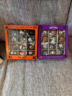 Shiny Brite Halloween Glass Ornaments Set Medium Size